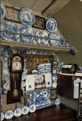 Blue white dinnerware plates - blue,
